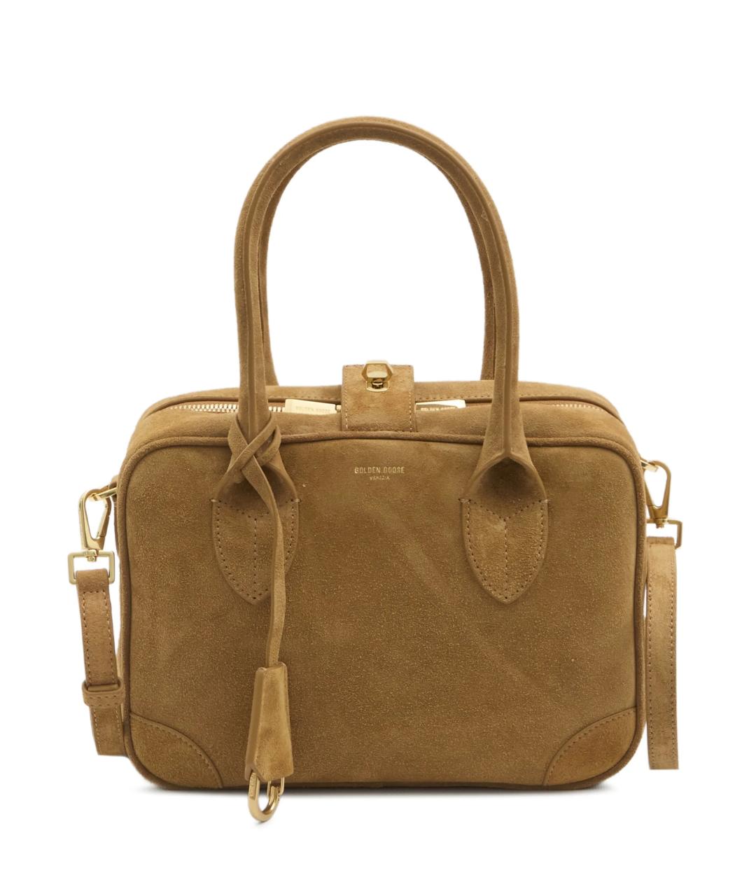 GOLDEN GOOSE DELUXE BRAND Бежевая замшевая сумка тоут, фото 1