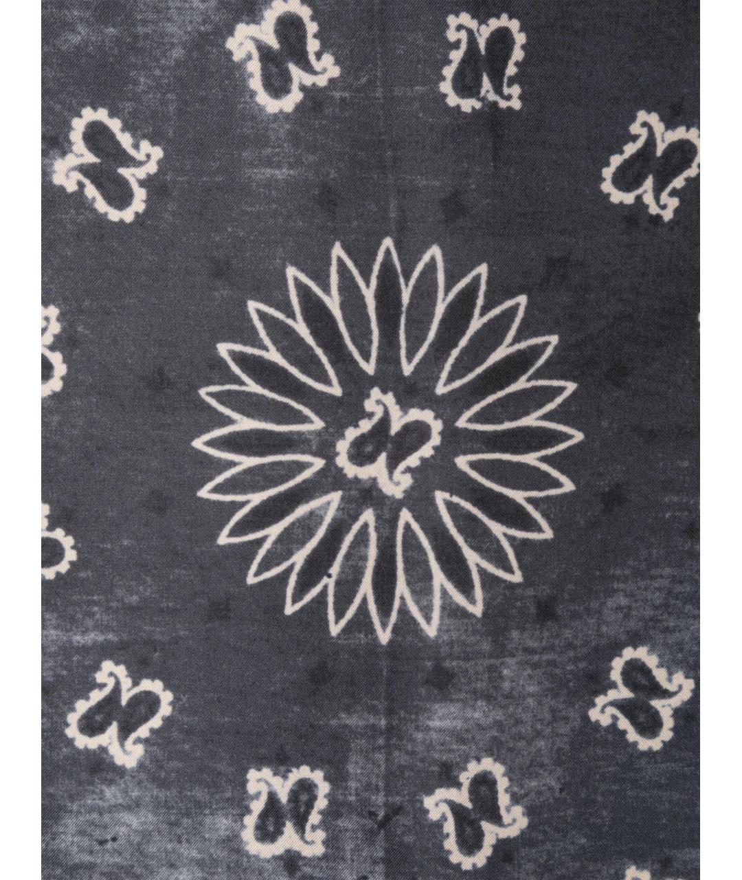 GOLDEN GOOSE DELUXE BRAND Серый шелковый платок, фото 2