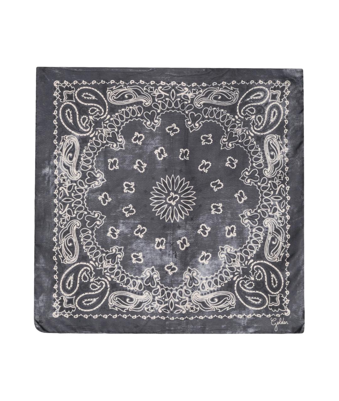 GOLDEN GOOSE DELUXE BRAND Серый шелковый платок, фото 1