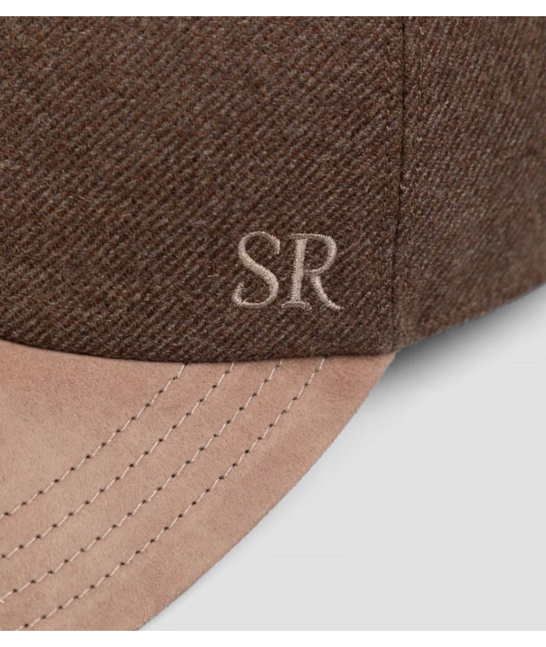 STEFANO RICCI Коричневая шерстяная кепка/бейсболка, фото 4