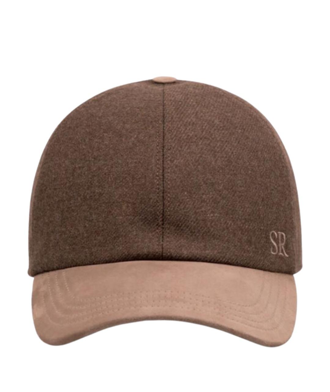 STEFANO RICCI Коричневая шерстяная кепка/бейсболка, фото 1