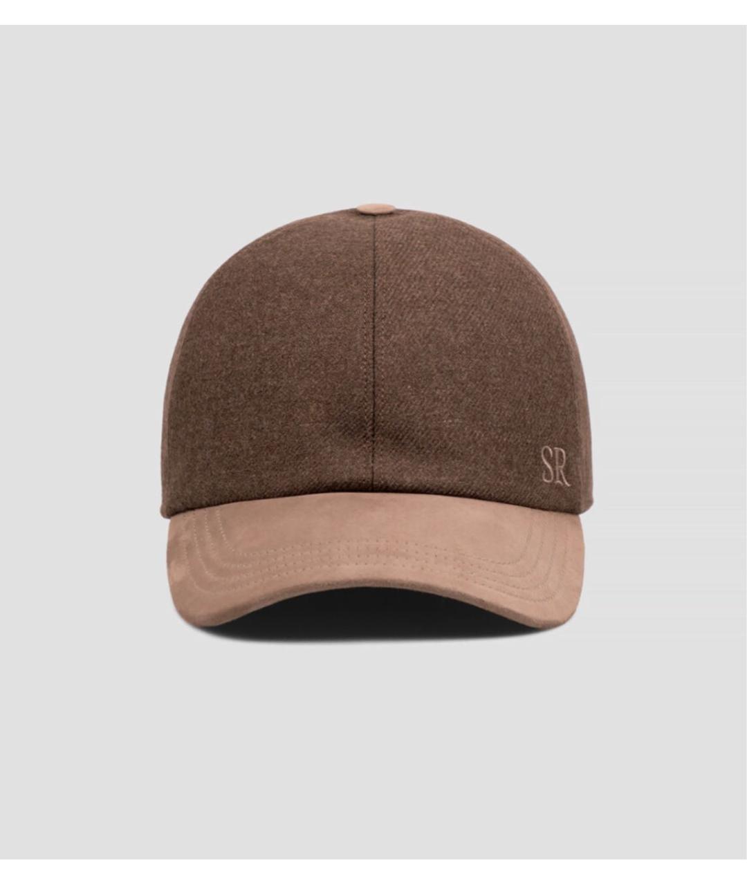 STEFANO RICCI Коричневая шерстяная кепка/бейсболка, фото 6