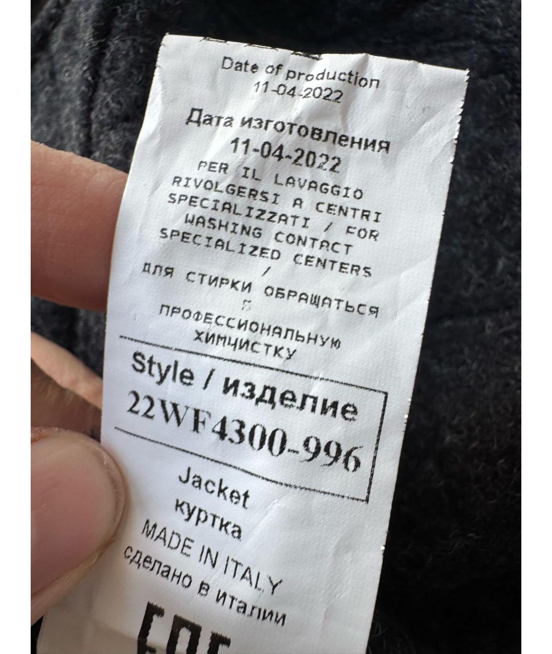 FORTE COUTURE Черная шерстяная куртка, фото 8