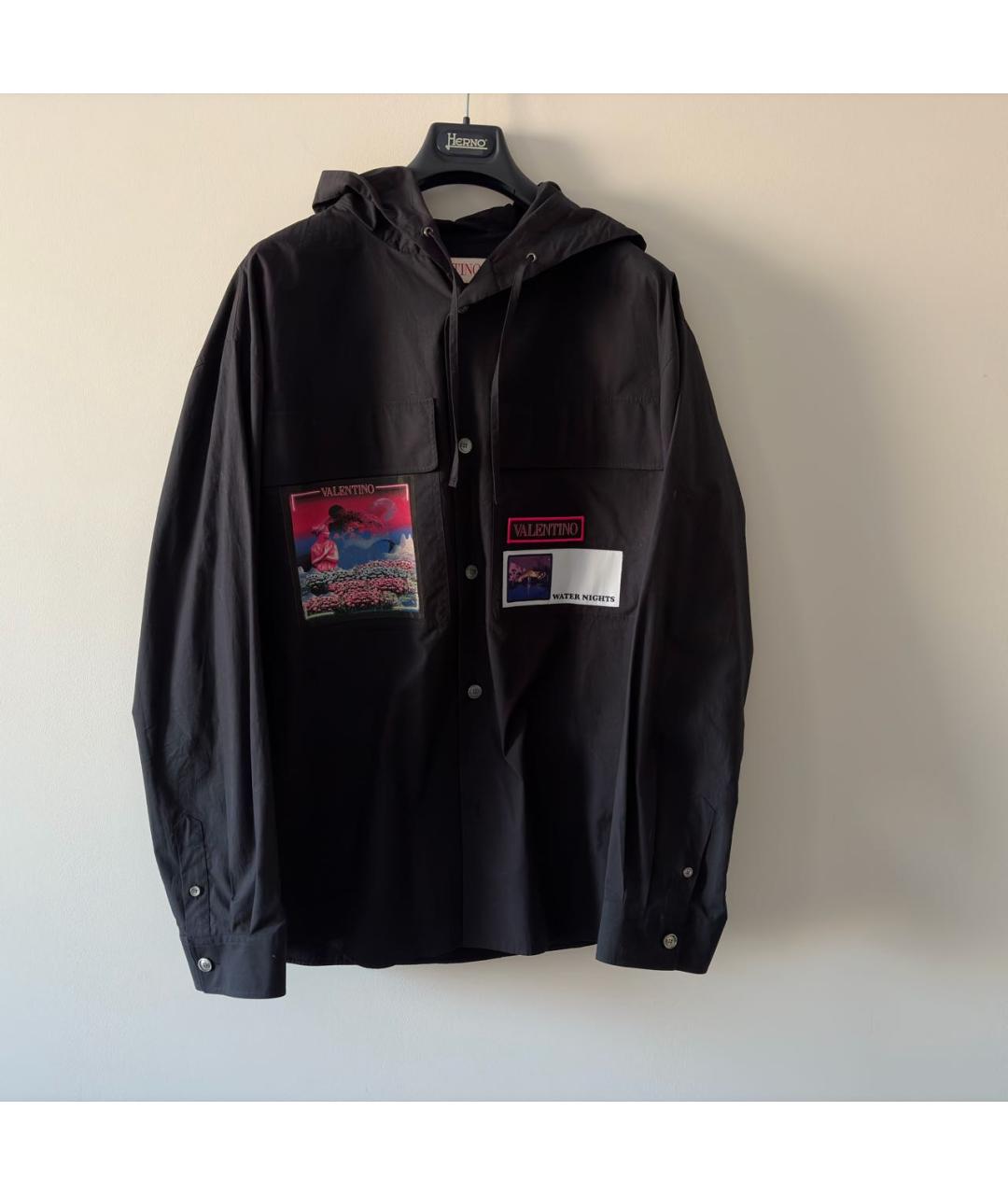 VALENTINO Темно-синяя хлопковая кэжуал рубашка, фото 5