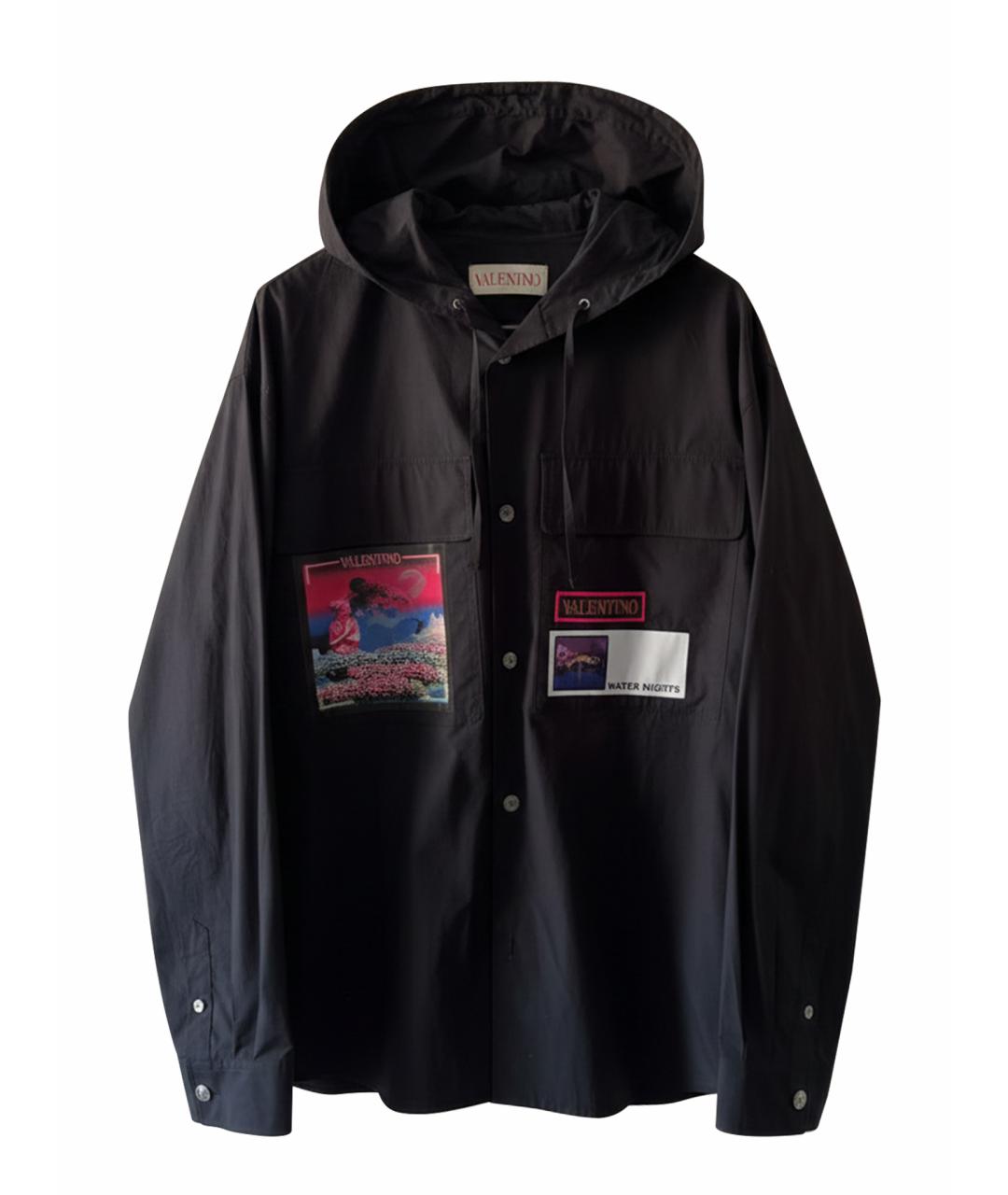 VALENTINO Темно-синяя хлопковая кэжуал рубашка, фото 1