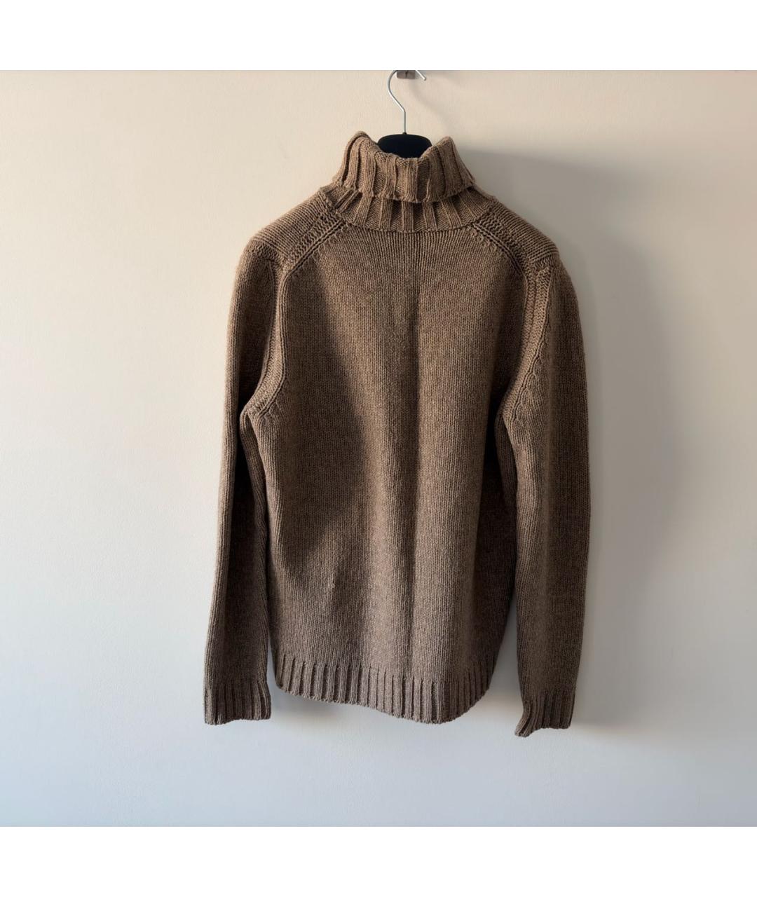 ISAIA Коричневый шерстяной джемпер / свитер, фото 2