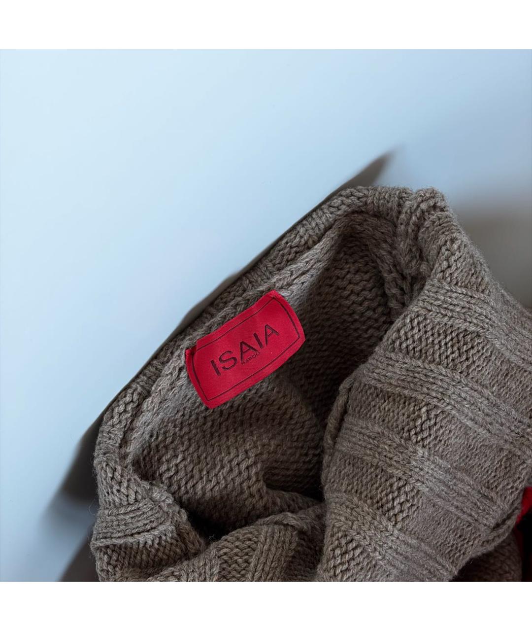 ISAIA Коричневый шерстяной джемпер / свитер, фото 3