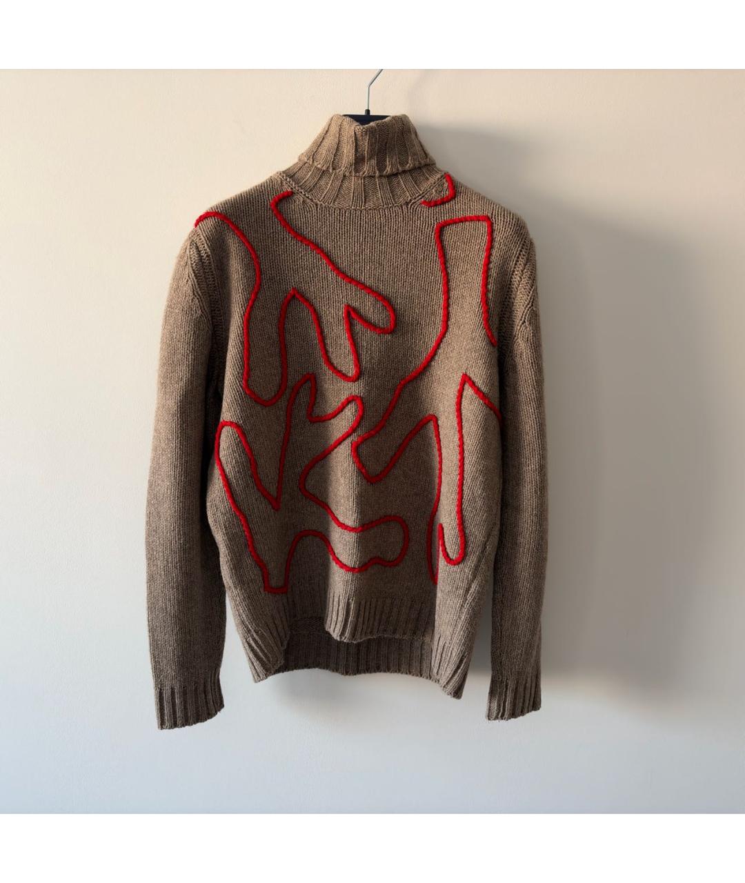 ISAIA Коричневый шерстяной джемпер / свитер, фото 4