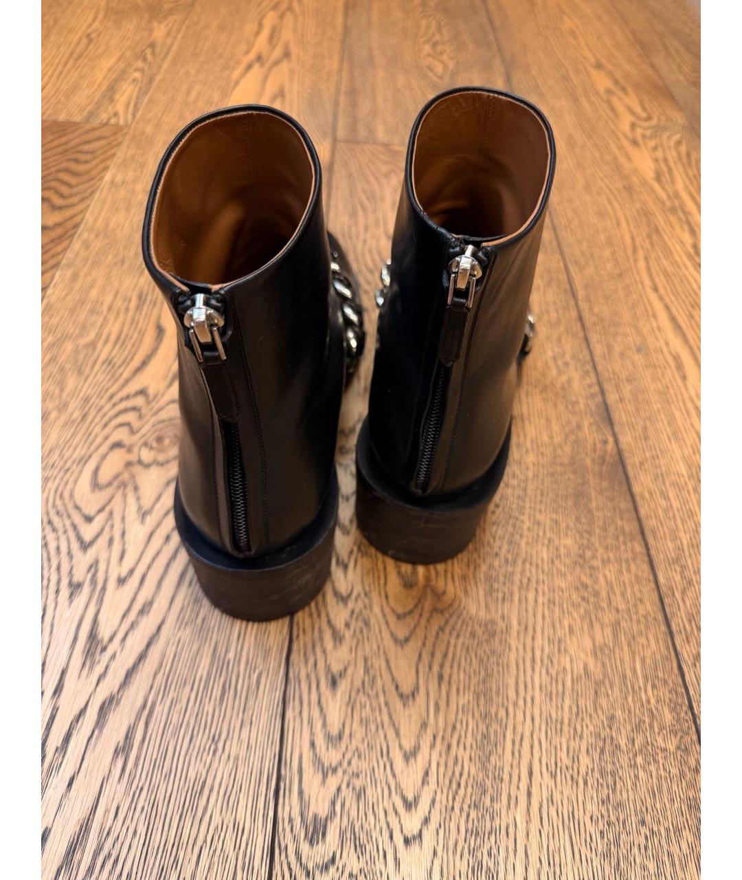 GIVENCHY Черные кожаные полусапоги, фото 5