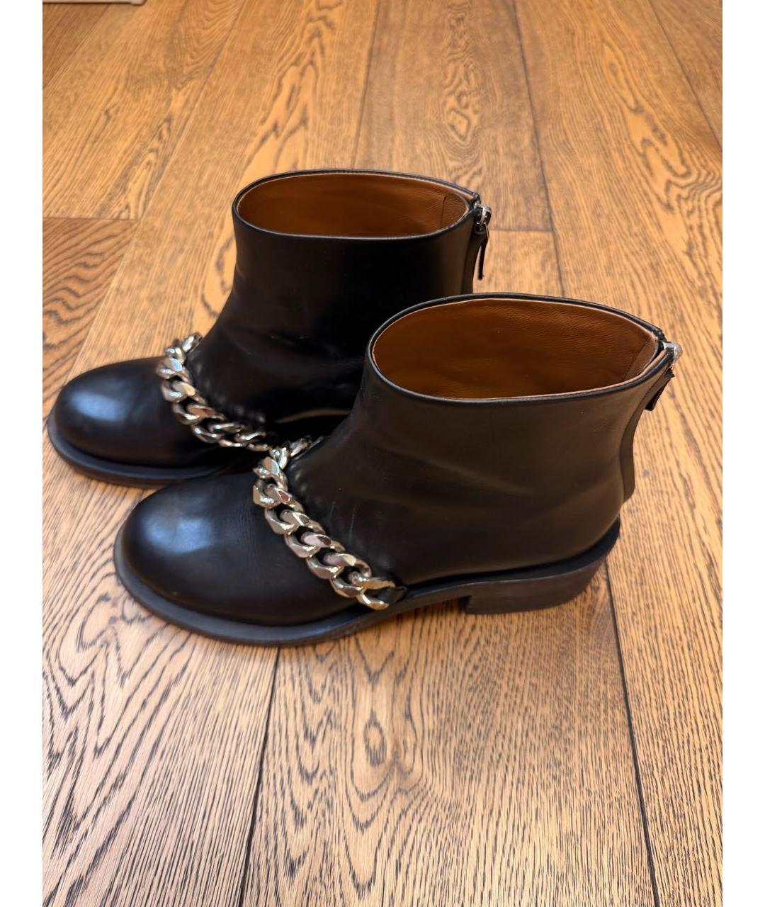 GIVENCHY Черные кожаные полусапоги, фото 3