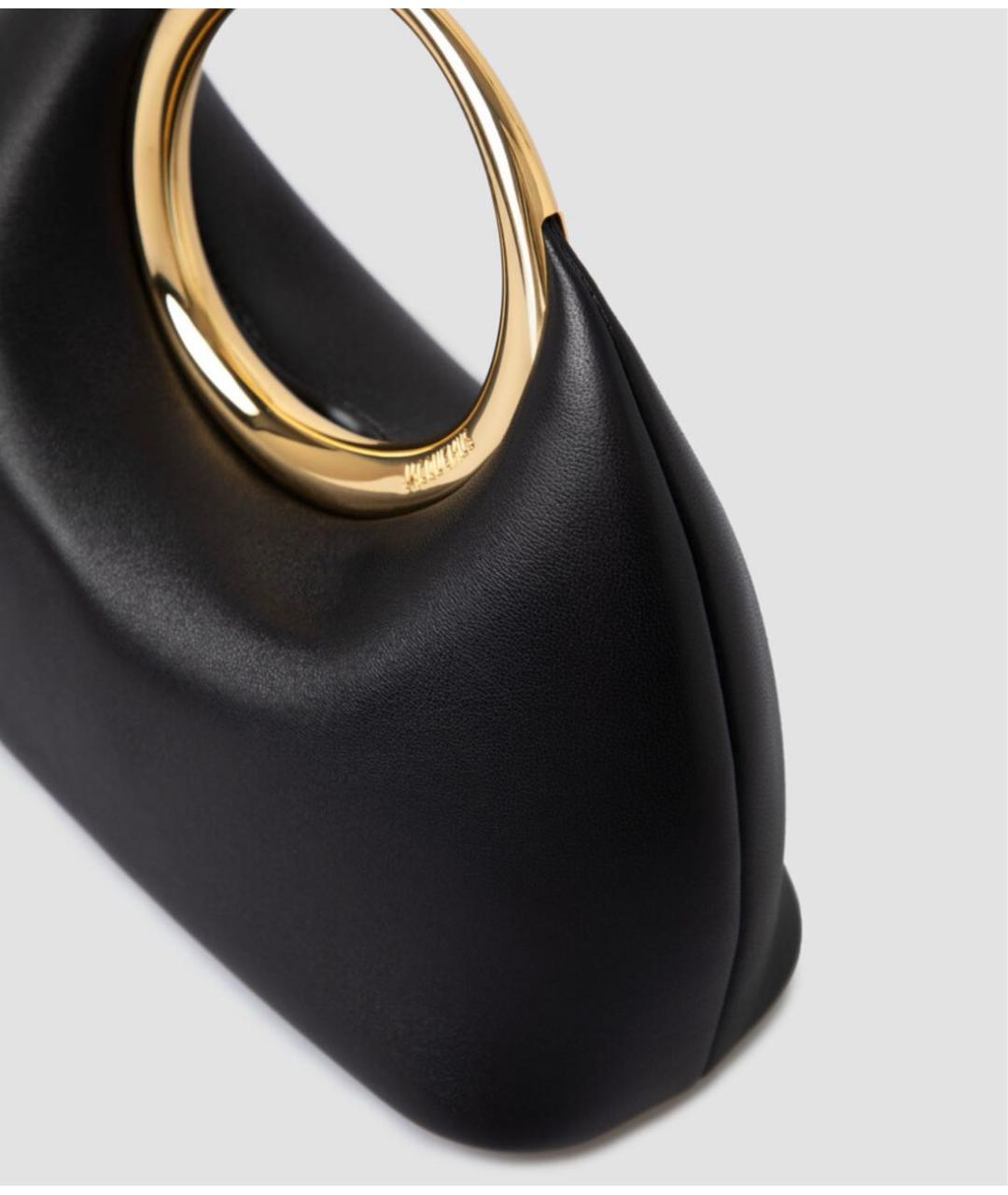 JACQUEMUS Черная кожаная сумка с короткими ручками, фото 3