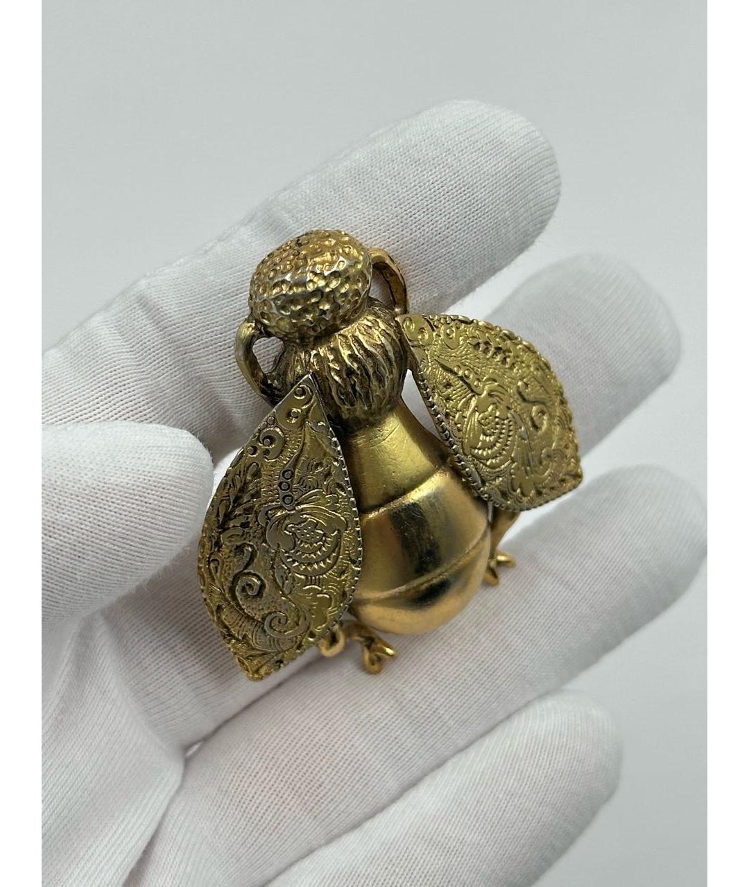 CHRISTIAN DIOR Золотая позолоченная булавка / брошь, фото 4