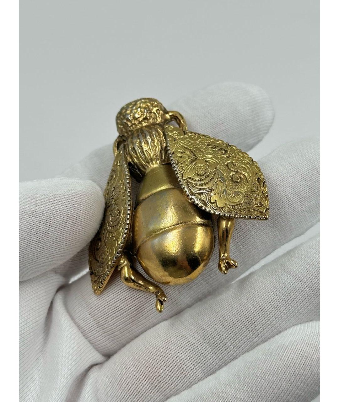 CHRISTIAN DIOR Золотая позолоченная булавка / брошь, фото 5