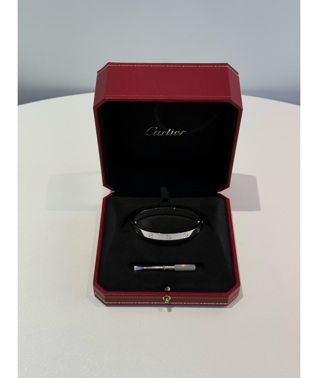 CARTIER Серебрянный браслет из белого золота, фото 4