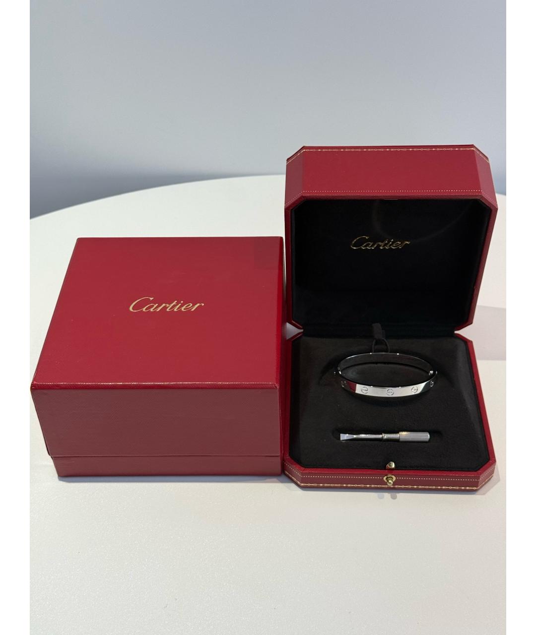 CARTIER Серебрянный браслет из белого золота, фото 2