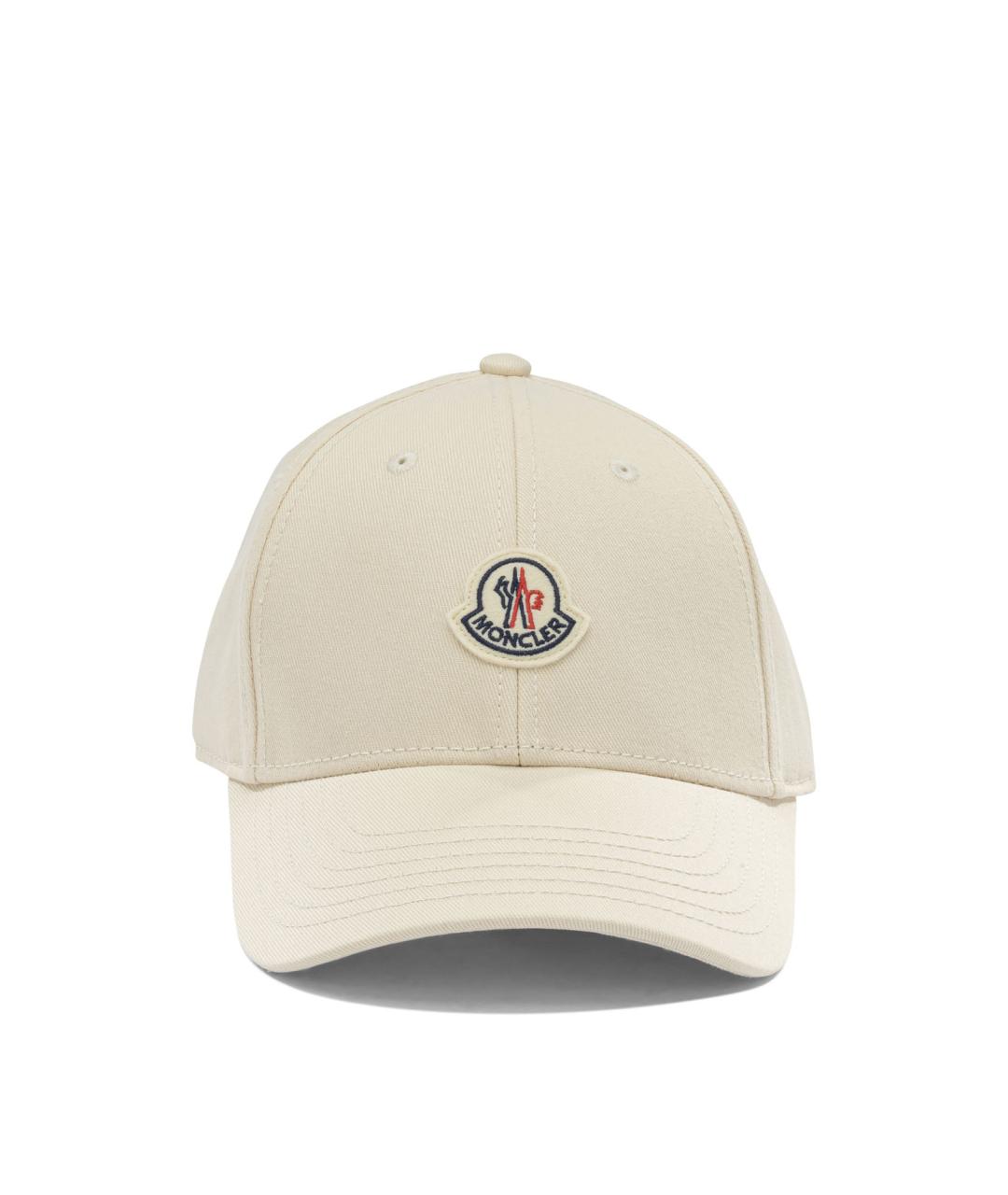 MONCLER Бежевая хлопковая кепка, фото 1