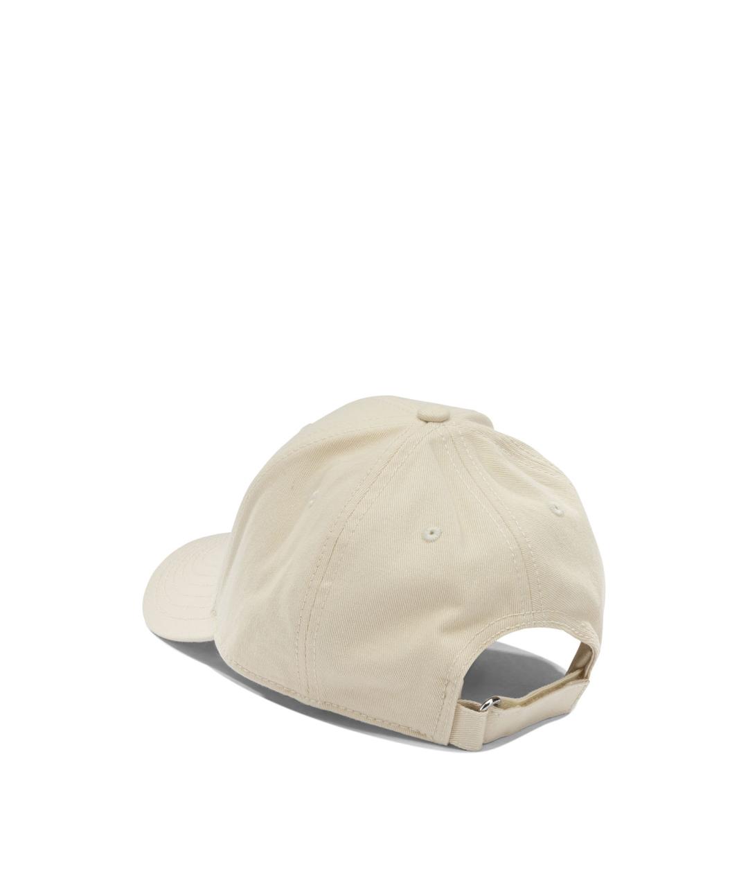 MONCLER Бежевая хлопковая кепка, фото 3