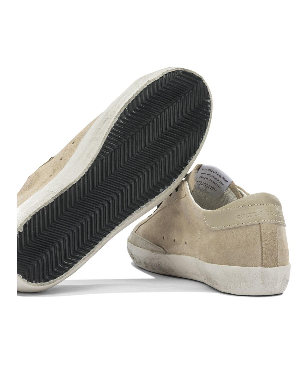 GOLDEN GOOSE DELUXE BRAND Бежевые замшевые низкие кроссовки / кеды, фото 5