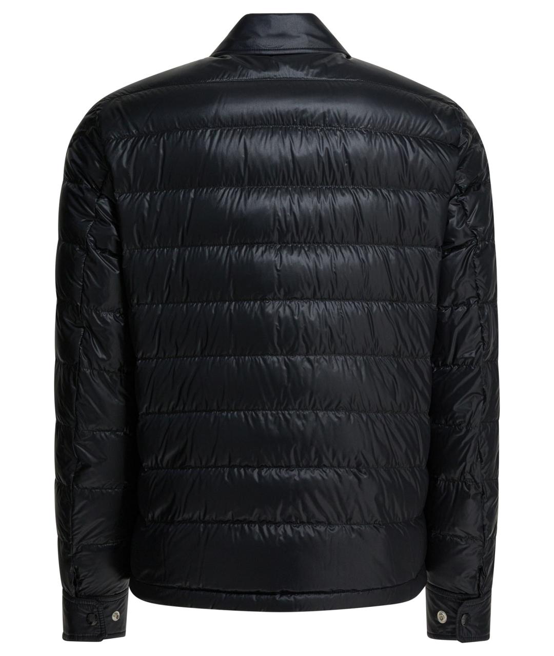 MONCLER Черный полиамидовый пуховик, фото 2