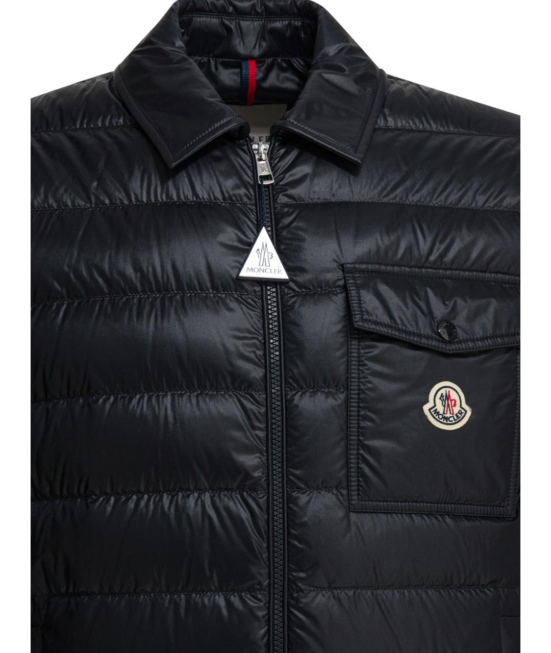 MONCLER Черный полиамидовый пуховик, фото 3