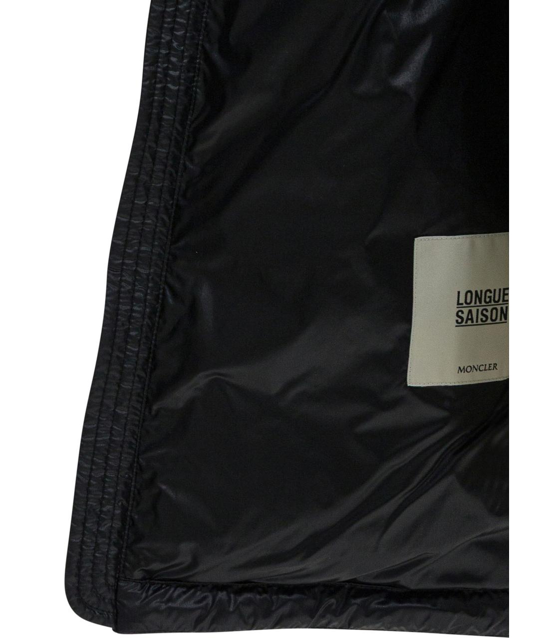 MONCLER Черный полиамидовый пуховик, фото 4