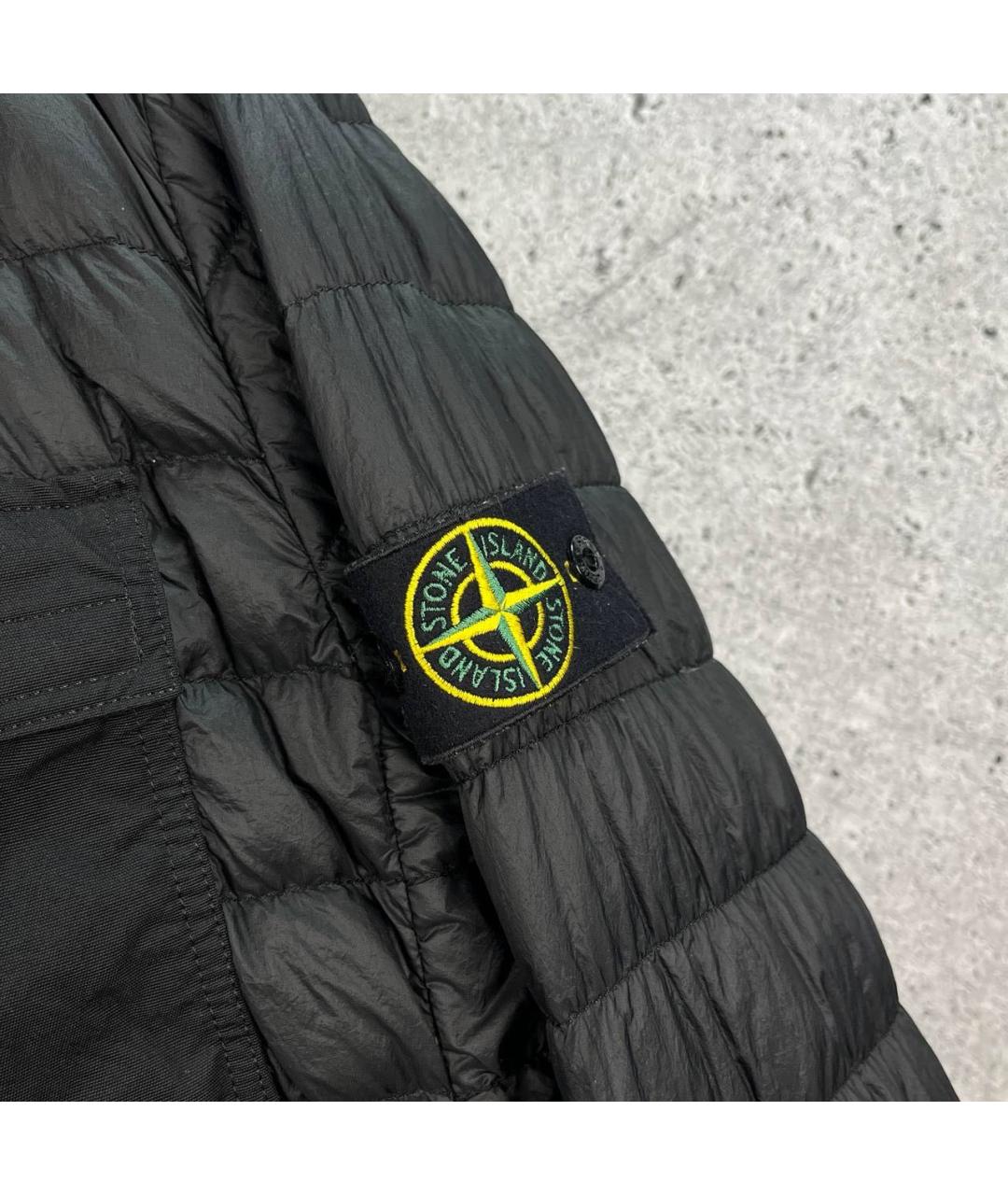 STONE ISLAND Черная полиамидовая куртка, фото 3