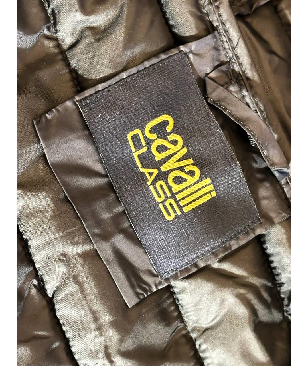 CAVALLI CLASS Черная полиамидовая куртка, фото 5