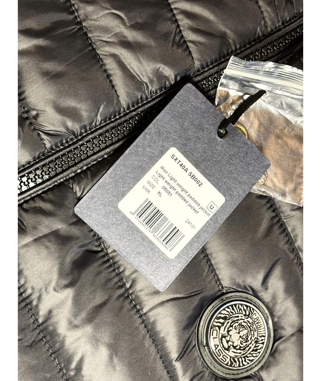 CAVALLI CLASS Черная полиамидовая куртка, фото 8