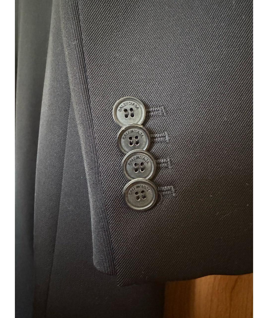 BALENCIAGA Черное шерстяное пальто, фото 7