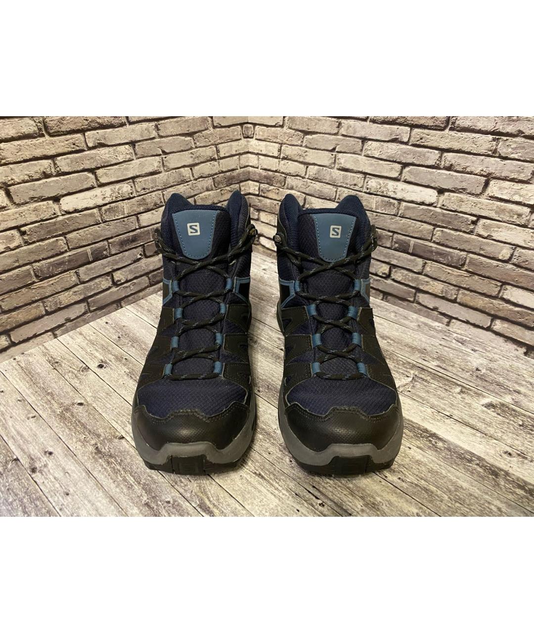 SALOMON Темно-синие синтетические высокие ботинки, фото 2