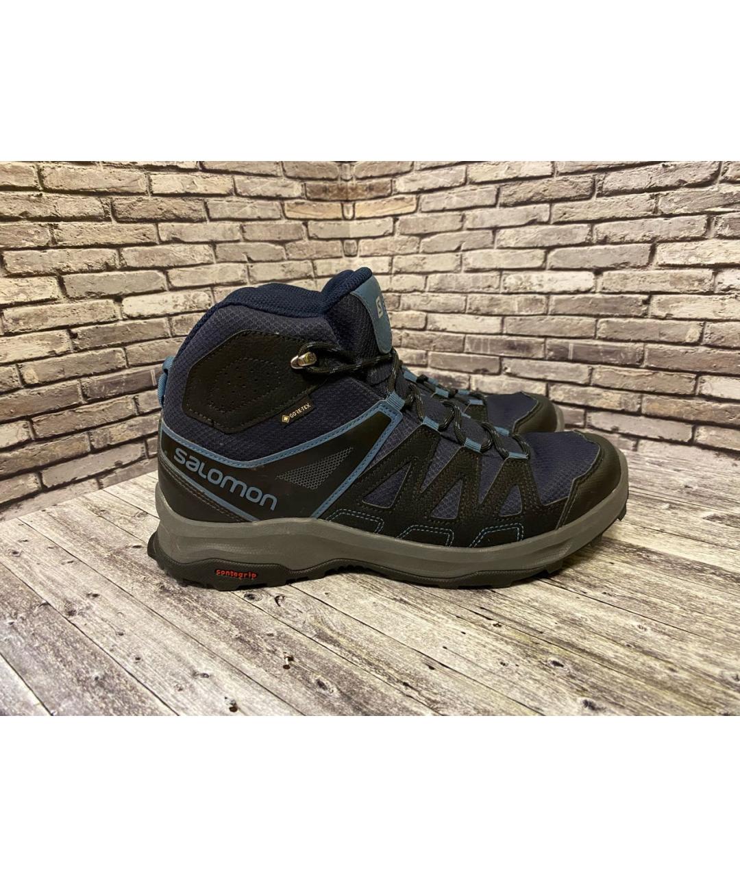 SALOMON Темно-синие синтетические высокие ботинки, фото 7