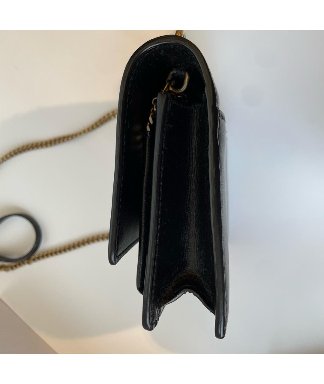 SAINT LAURENT Черная кожаная сумка через плечо, фото 6