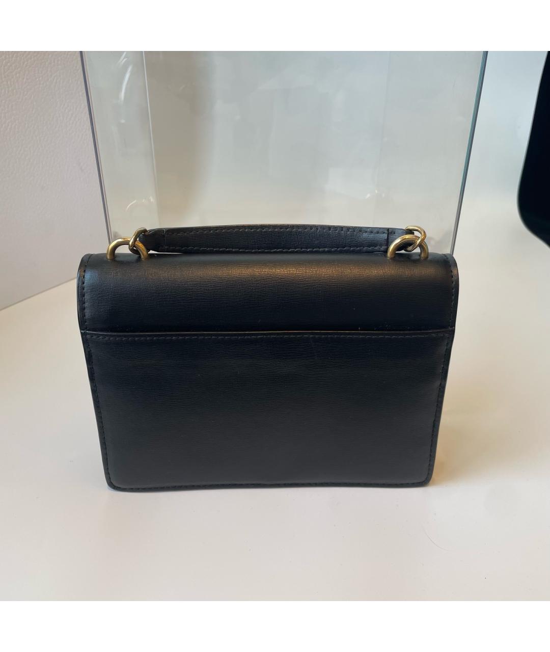 SAINT LAURENT Черная кожаная сумка через плечо, фото 3