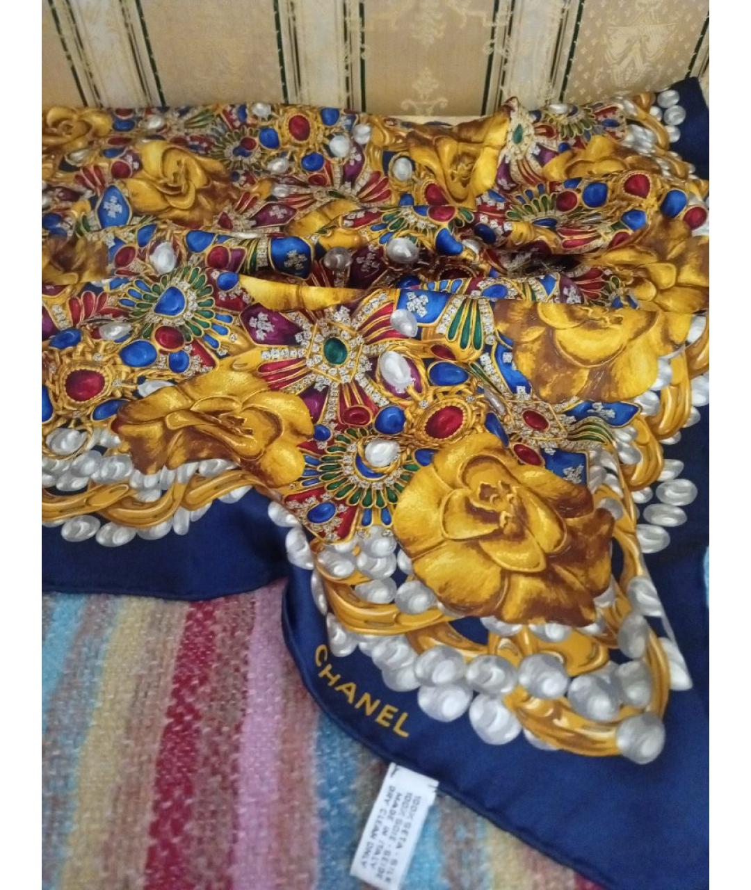 CHANEL Мульти шелковый платок, фото 3