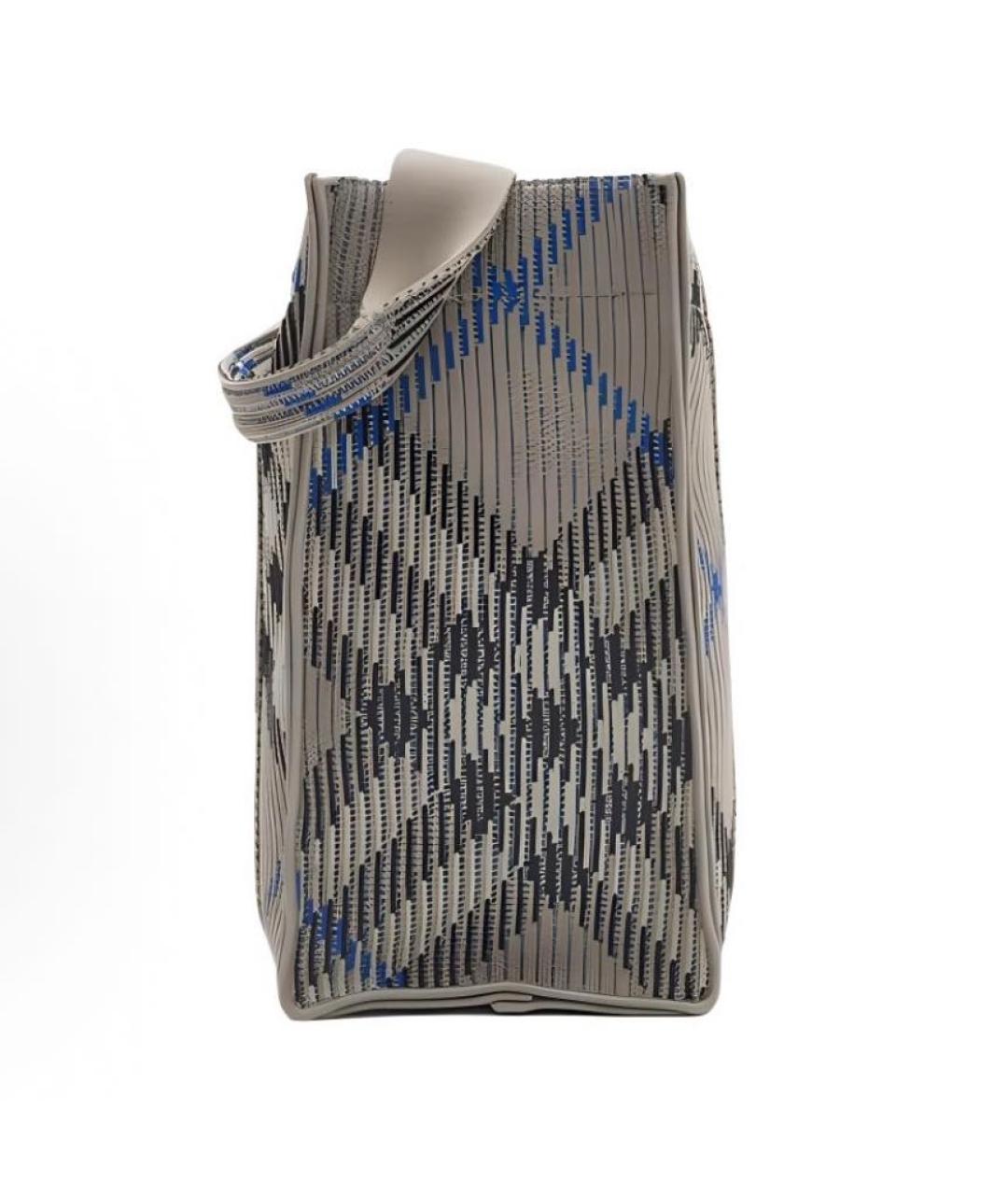 BURBERRY Антрацитовая тканевая сумка тоут, фото 2