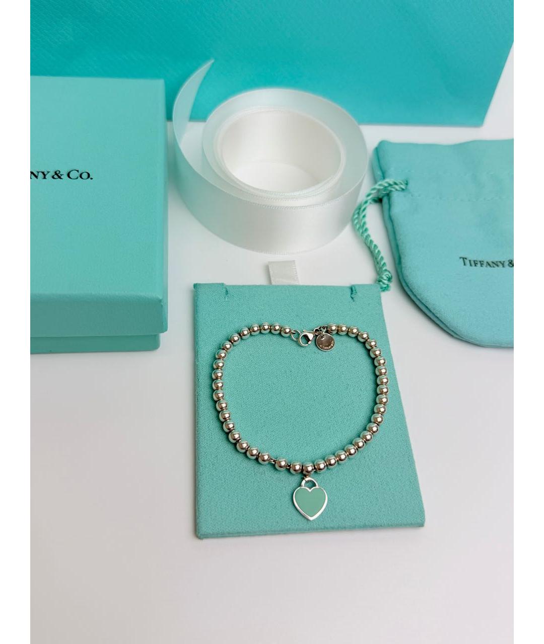 TIFFANY&CO Бирюзовый серебряный браслет, фото 3
