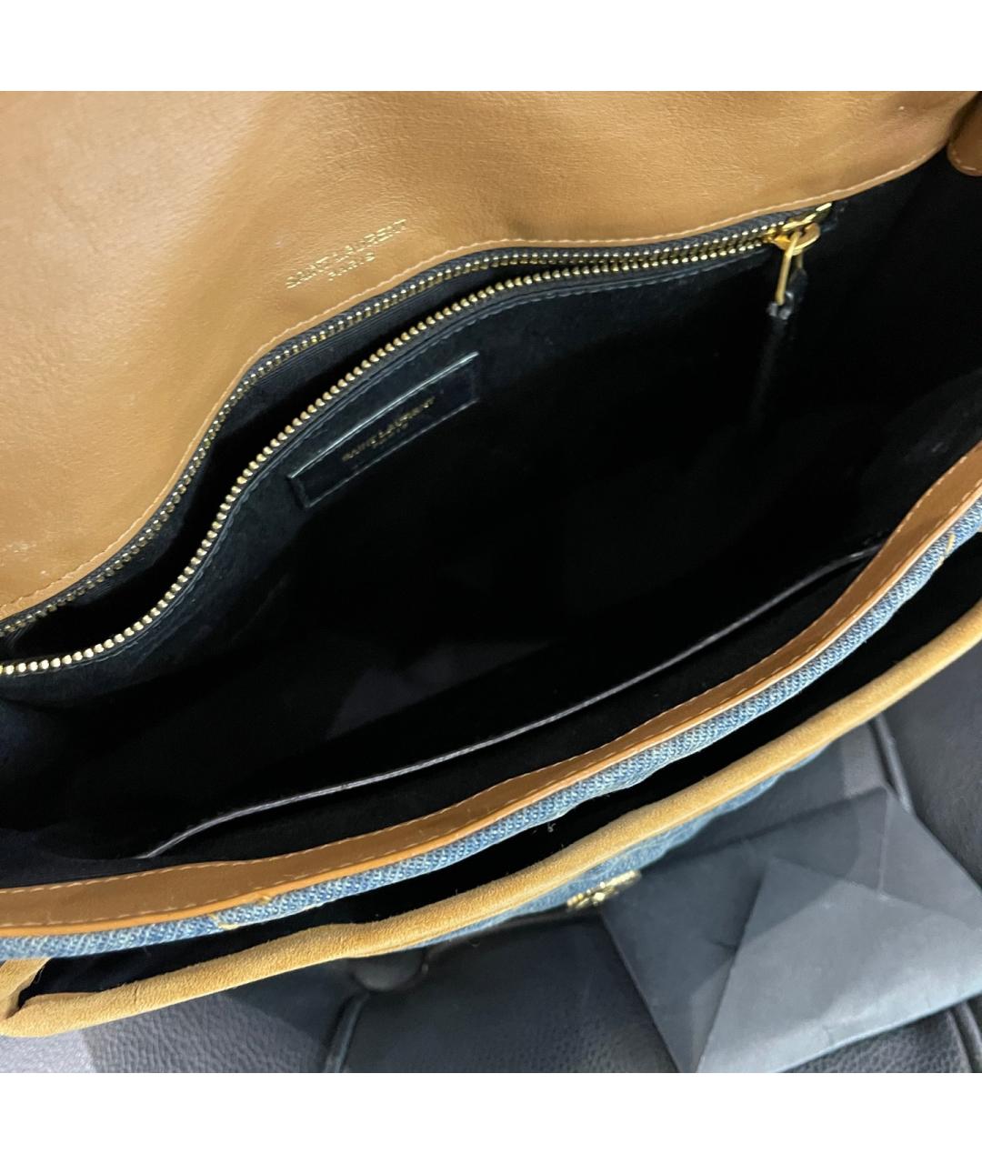 SAINT LAURENT Синяя деним сумка через плечо, фото 7