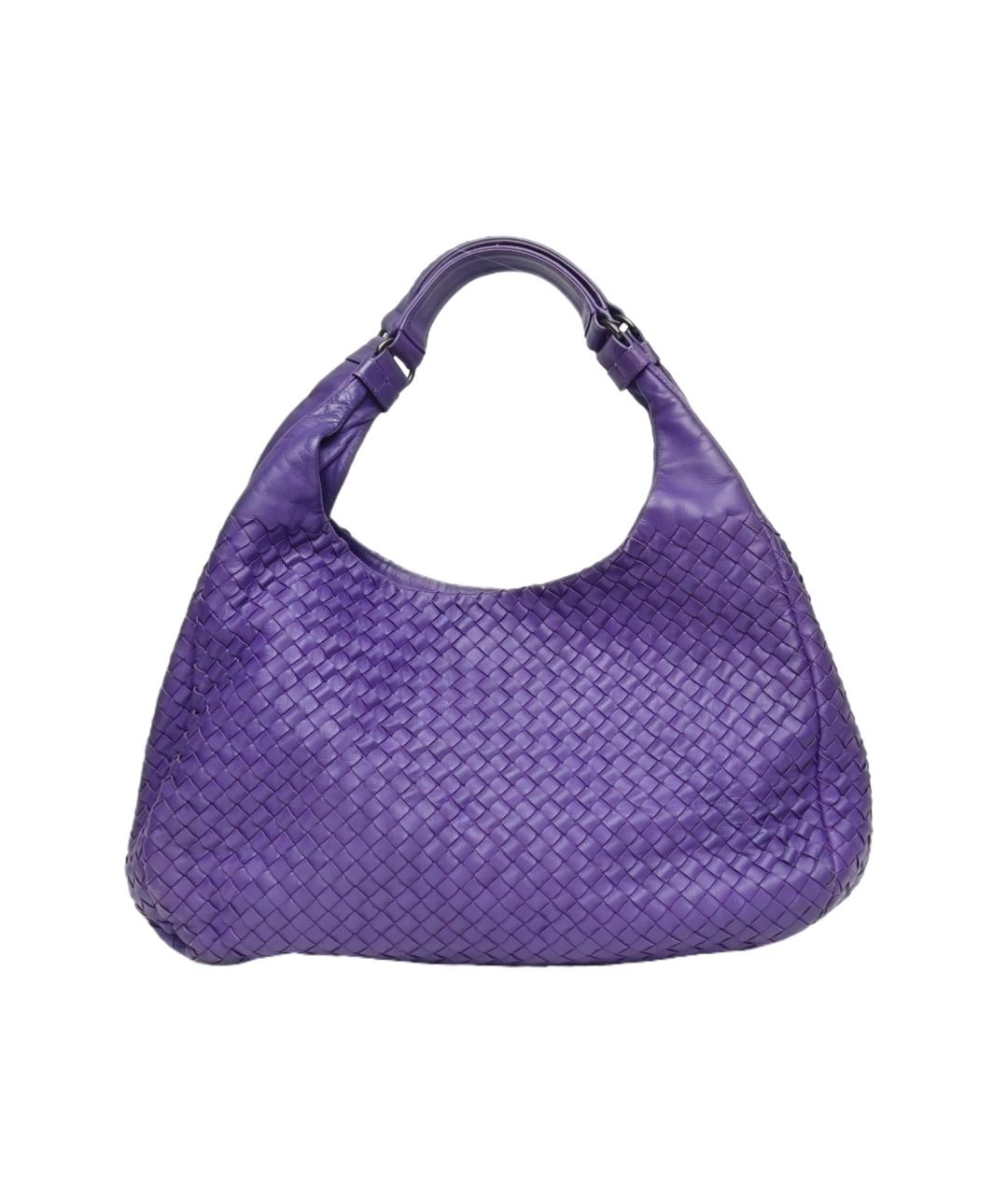 BOTTEGA VENETA Фиолетовая кожаная сумка через плечо, фото 10