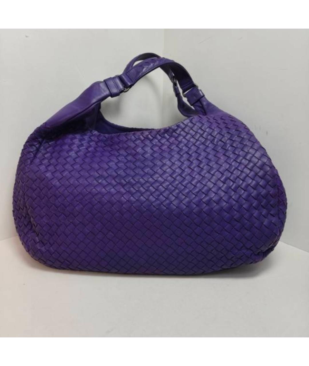 BOTTEGA VENETA Фиолетовая кожаная сумка через плечо, фото 9