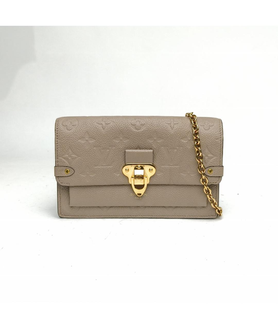 LOUIS VUITTON Серая кожаная сумка через плечо, фото 2