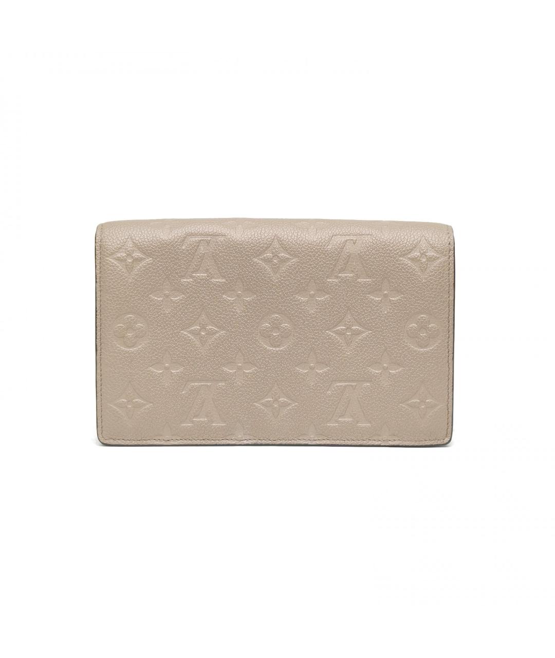 LOUIS VUITTON Серая кожаная сумка через плечо, фото 4