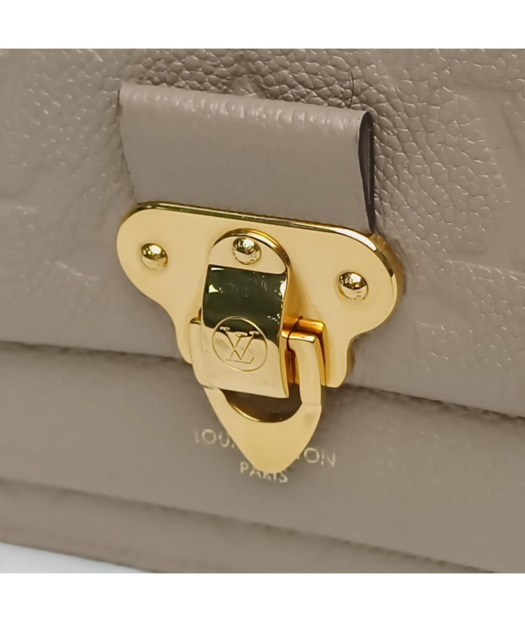 LOUIS VUITTON Серая кожаная сумка через плечо, фото 8