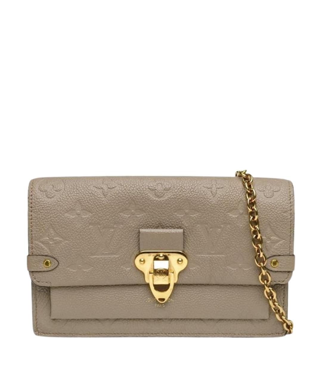 LOUIS VUITTON Серая кожаная сумка через плечо, фото 1