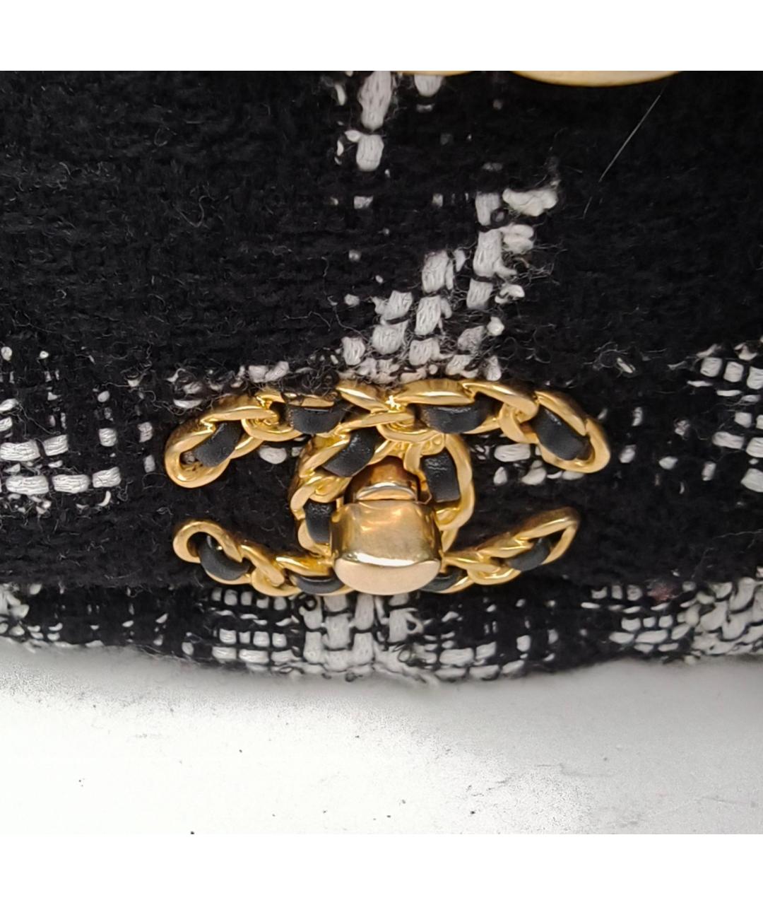 CHANEL Черная твидовая сумка через плечо, фото 7