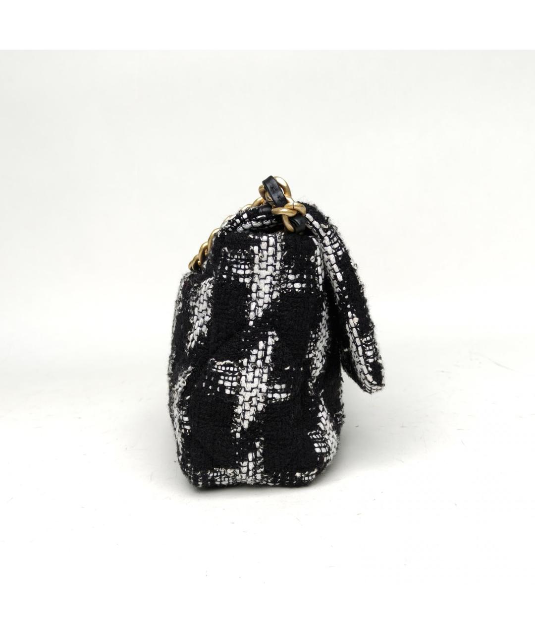 CHANEL Черная твидовая сумка через плечо, фото 5