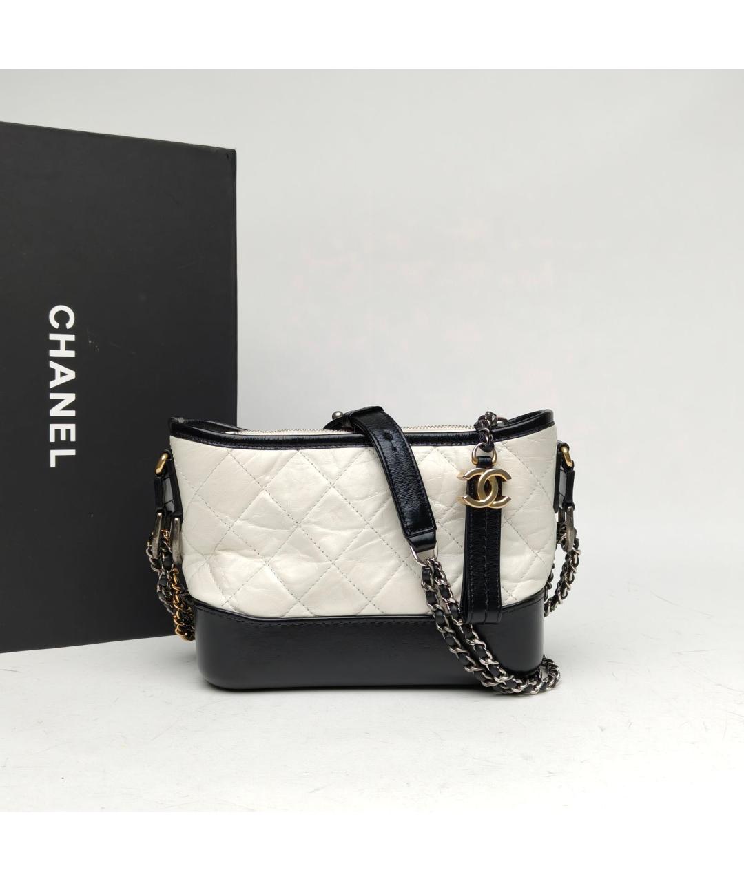 CHANEL Белая кожаная сумка через плечо, фото 9