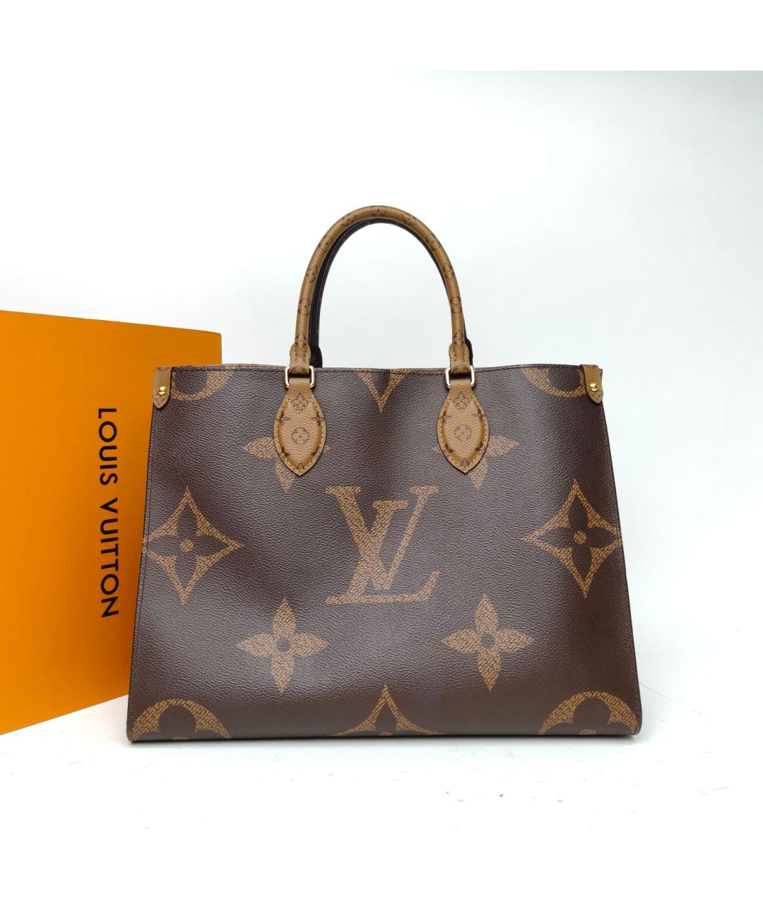 LOUIS VUITTON Коричневая сумка с короткими ручками, фото 8