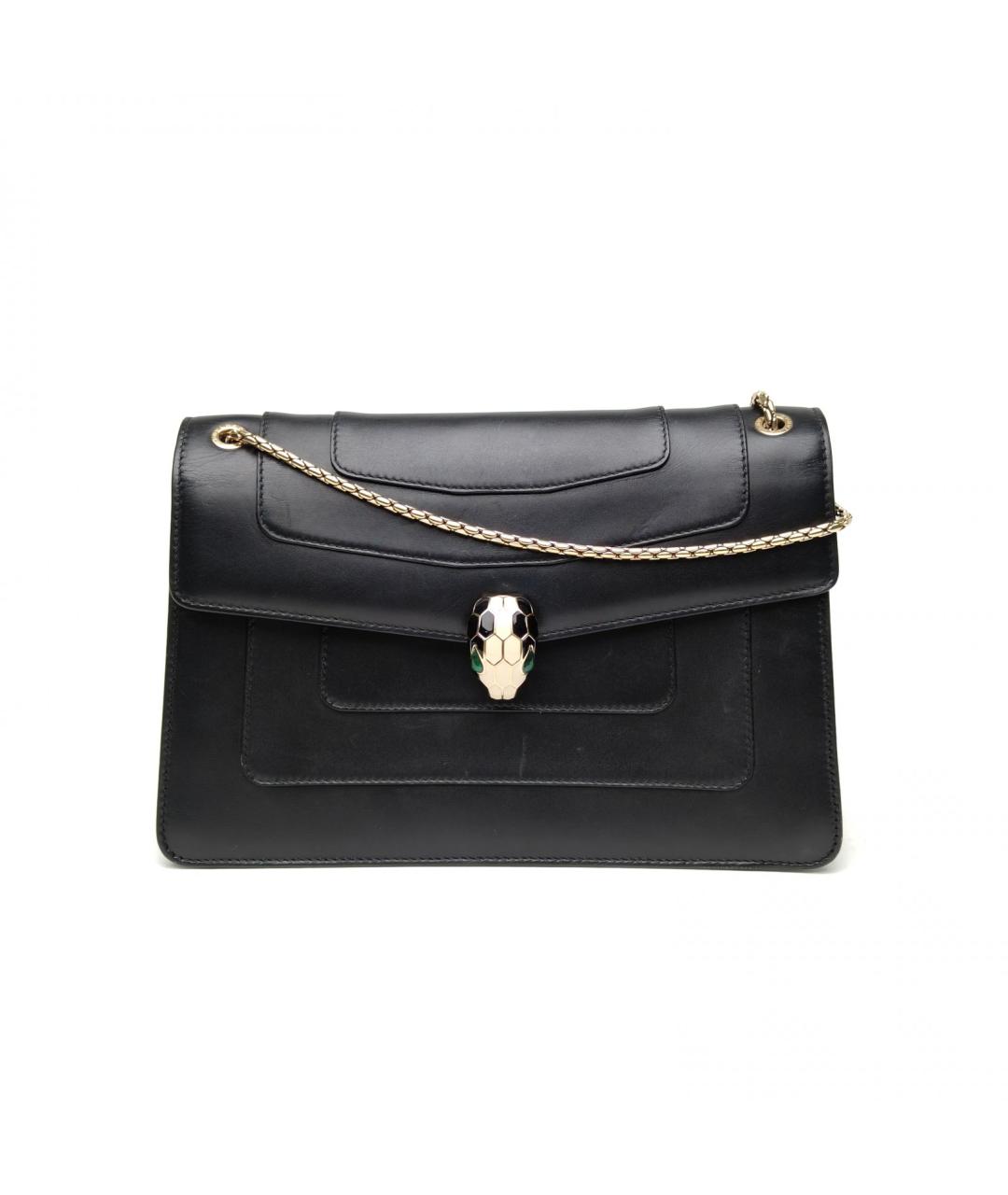 BVLGARI Черная кожаная сумка через плечо, фото 2