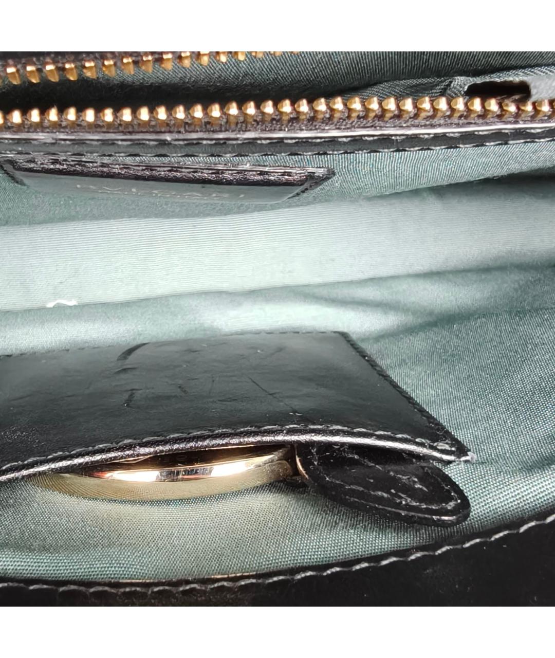 BVLGARI Черная кожаная сумка через плечо, фото 7