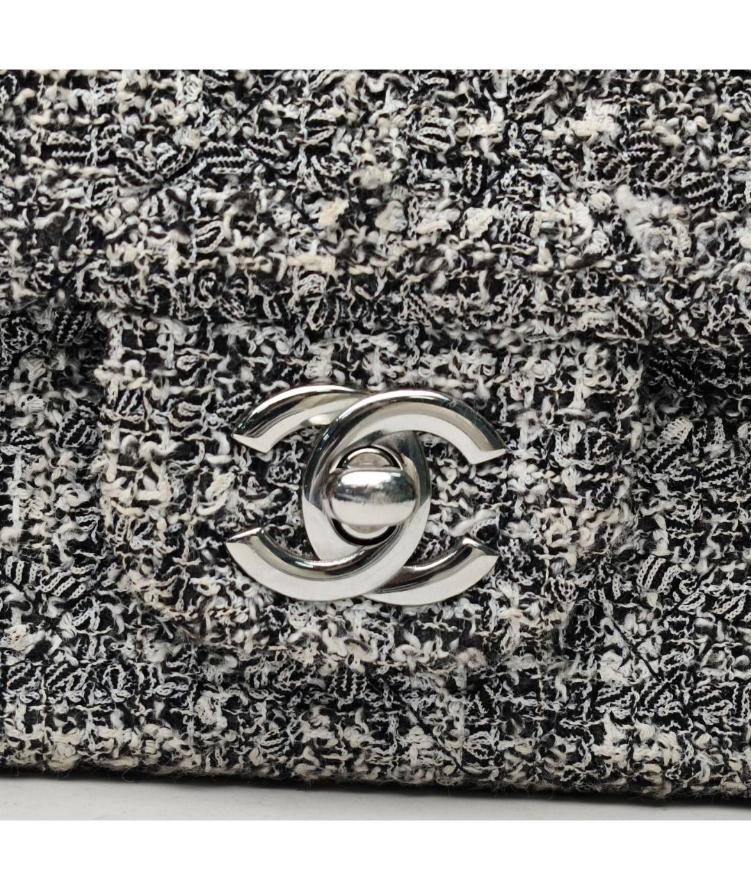 CHANEL Серая твидовая сумка через плечо, фото 7